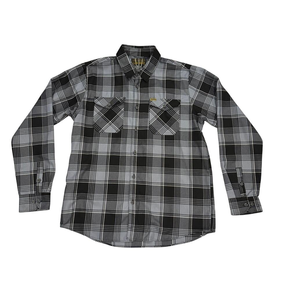 Dixxon Adamantium Flannel Shirt 2XT Gray Black Plaid EUC Big & Tall
